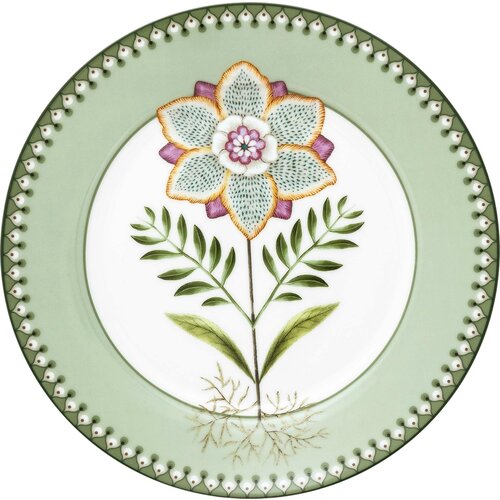Pip Studio Lily &amp;amp; Lotus - krožnik &amp;Oslash; 21 cm - Svetlo zelena Slike