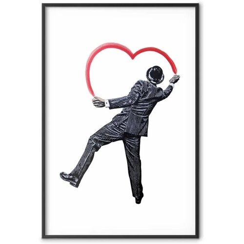  Plakat - Elegant Graffiti Artist 60x90 Crni okvir s margom Slike