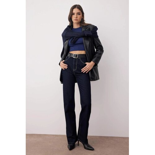 TRENDYOLMILLA ženski pantalone model Twoaw26Je00025, tamnoplava Slike