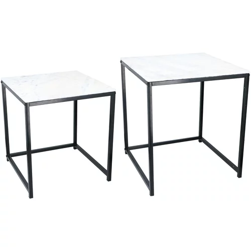  Garnitura dveh klubskih mizic iz marmorja