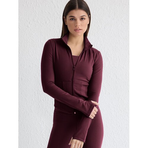 Trendyol Ženska jakna za trening Thmaw25Sk00001, Bordo Cene