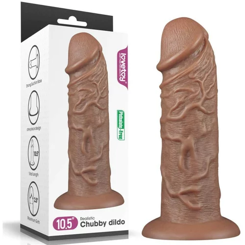 Lovetoy Realistic Chubby Dildo 10.5" Brown