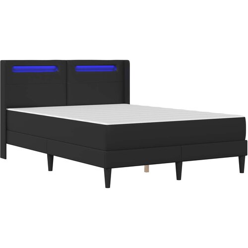  Okvir kreveta s madracem Crna 140 x 190 cm Umjetna koža Slike