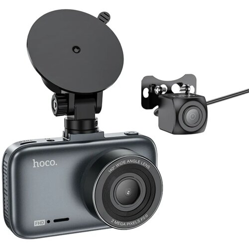 Hoco auto kamera DV6 sa ekranom 3&amp;quot; + zadnja kamera iron grey Slike