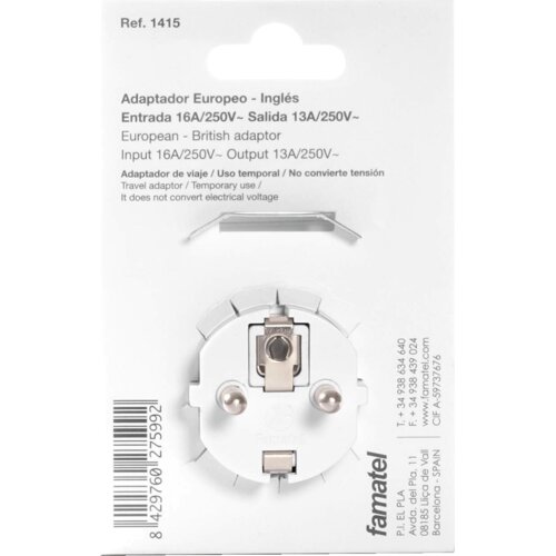 Famatel Strujni adapter Euro / UK - 1415 Slike