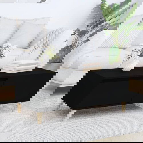 vidaXL Stolić za kavu crni 90 x 50 x 36 5 cm od konstruiranog drva Cijene