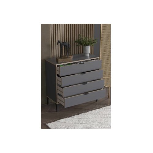 Hanah home komoda arden 4 anthracite Slike