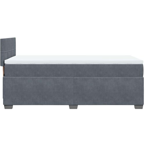 VidaXL Box spring krevet s madracem tamnosivi 90x190 cm bar&amp;scaron;unasti Slike