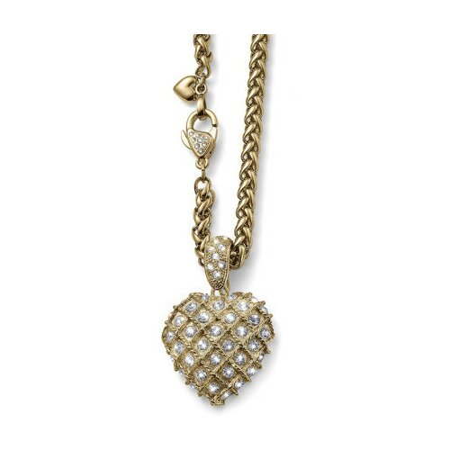  Ženski oliver weber titanic gold crystal lančić sa swarovski srce belim kristalnim priveskom ( 12134g ) Cene