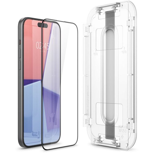 Spigen KALJENO STEKLO GLAS.TR "EZ FIT" FC ZA IPHONE 15 PLUS ČRN, (22001502) Cene