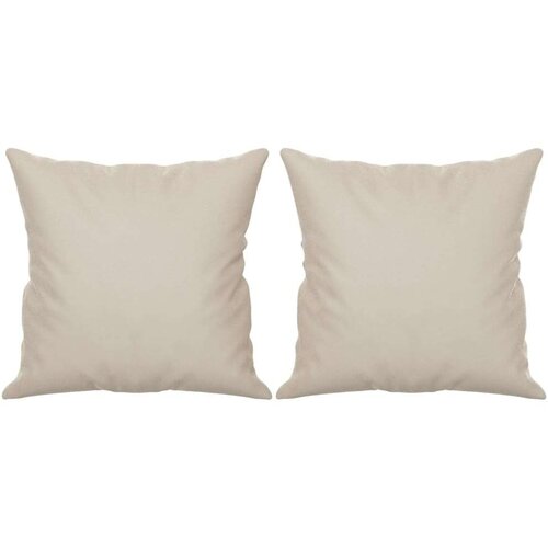  Jastuci 2 kom krem 40 x 40 cm od mikrovlakana Slike
