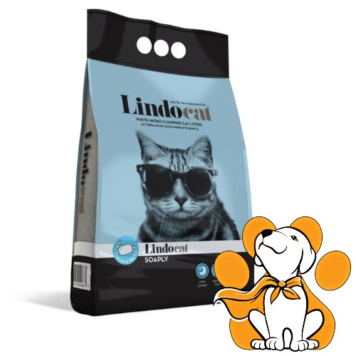 Lindocat 10l, posip za mačke od belog bentonita sa svetloplavim granulama Cene