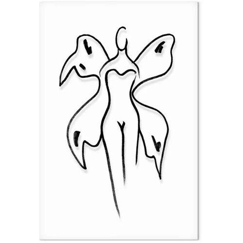  Slika - Butterfly Woman (1 Part) Vertical 20x30 Na talijanskom platnu Slike