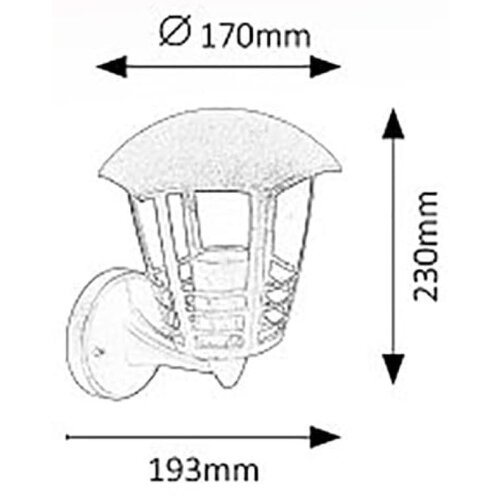 Rabalux marseille spoljna zidna lampa E27 60W IP44 crna Cene