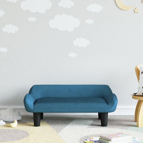 vidaXL Dječja fotelja plava 70x40x24 cm baršunasta Cijene