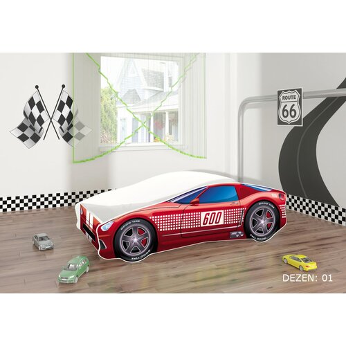 ACMA dečiji krevet car 140x70 du&amp;scaron;ek 7 cm1 Slike