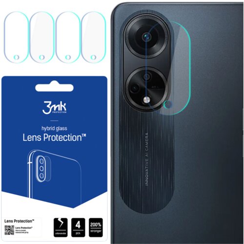 3mk ZA&amp;Scaron;ČITA ZA LEČE OVITEK ZA TELEFON OPPO A98 5G IZ KALJENEGA STEKLA, (21966464) Slike