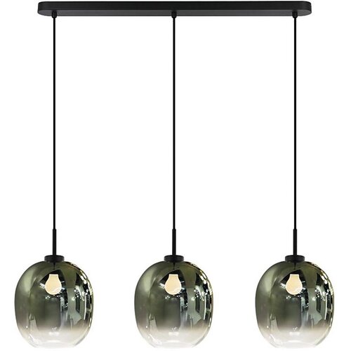  Luster na sajli MIRROR 3xE27/14W/230V u zadimljenoj crnoj boji Slike