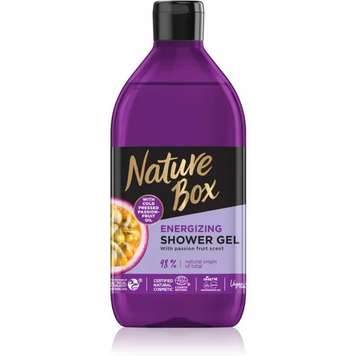 Nature Box Passion Fruit energetski gel za tuširanje 385 ml