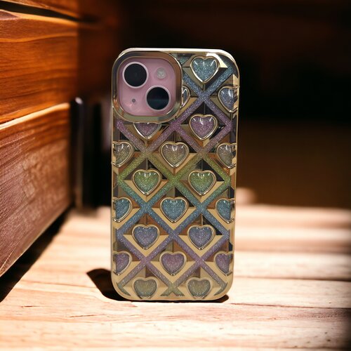  futrola 3D hart za iphone 15 pro max (6.7) zlatna Slike