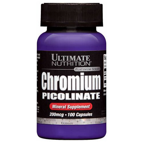 Ultimate Nutrition hrom tablete za mr&amp;scaron;avljenje 200mcg, 100kap Slike