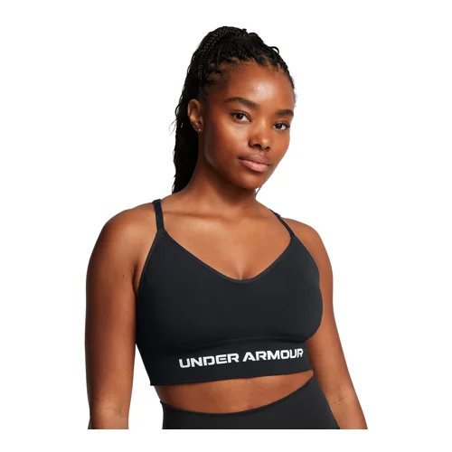 Under Armour UA Women's Sports Bra Vanish Seamless Low, Black/White - S, (21582153)