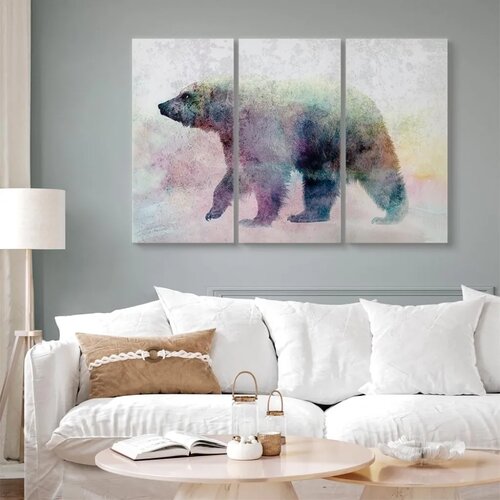  Slika - Lonely Bear (3 Parts) 60x40 Standard Slike