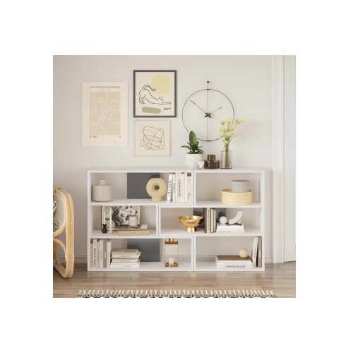 Hanah home Polica za knjige Aruba White Anthracite Cene