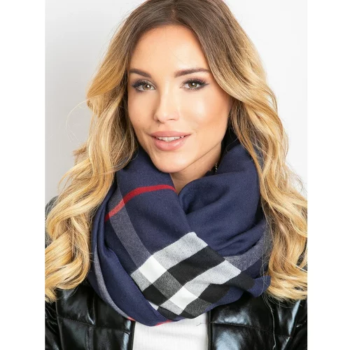 Fashion Hunters Navy blue scarf with fringes