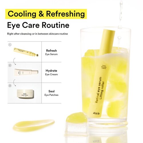 Abib Retinal Eye Serum Lifting Roller rashlađujući roll-on za područje oko očiju protiv bora, oticanja i tamnih krugova 15 ml Slike