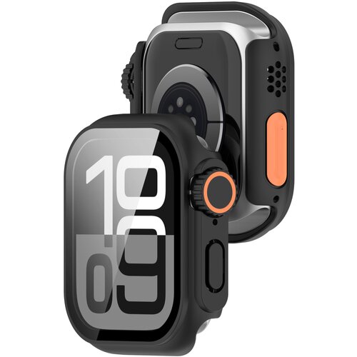 INF zaščitni ovitek za apple watch - trda plastika in kaljeno steklo black 41 mm, (22076786) Cene