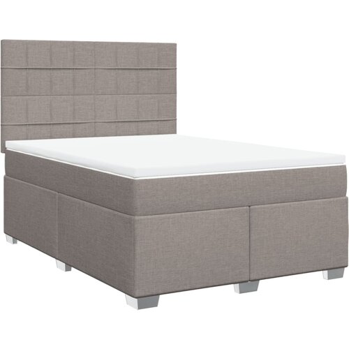 Maison Chic Box spring postelja - Vzmetna postelja z vzmetnico taupe 140x190 cm blago SL11450, (21882293) Cene