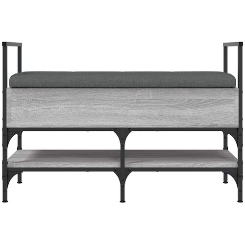  Klupa za cipele siva boja hrasta 85,5x42x57,5 cm drvena Slike