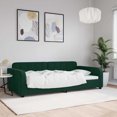  Dnevni krevet tamnozeleni 100 x 200 cm baršunasti Cene