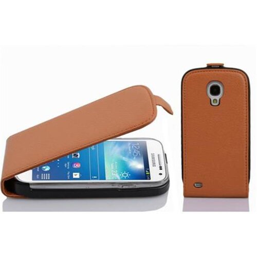 Cadorabo Ohišje, združljivo z Samsung Galaxy S4 MINI v sedlo rjave barve - Zaščitni ovitek v obliki flipa iz teksturiranega umetnega usnja, (20551849) Cene