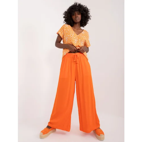 Fashion Hunters Orange wide palazzo pants SUBLEVEL