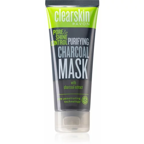 Avon Clearskin Pore & Shine Control čistilna maska z aktivnim ogljem 75 ml