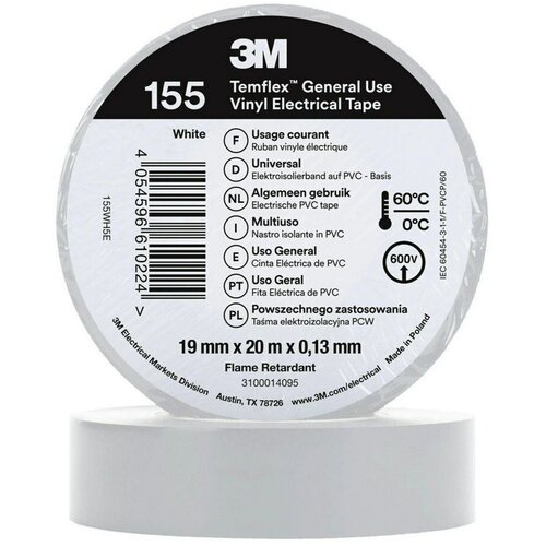 3m Izolir traka (20 m, 19x0,13 mm) bijela Slike
