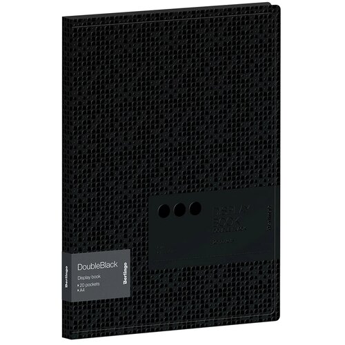 BERLINGO Fascikla sa folijama DoubleBlack, 20 folija A4 crna 04CSB299465 Slike