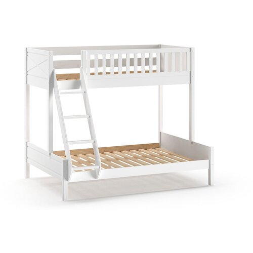Vipack bela pograd otro&amp;scaron;ka postelja iz masivnega bora s prostorom za shranjevanje 140x200/90x200 cm scott &amp;ndash; Slike