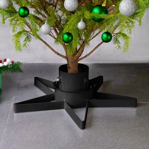 Stalak za božićno drvce crni 47 x 47 x 13 5 cm