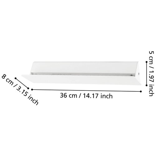 Eglo Zubialde zidna/led, 12w, 1400lm, bijela/alumnij/čelik Slike