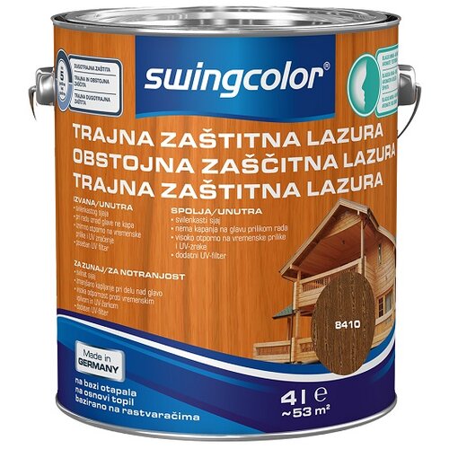 SWINGCOLOR Obstojna zaščitna lazura (barva: oreh; 4 l) Cene