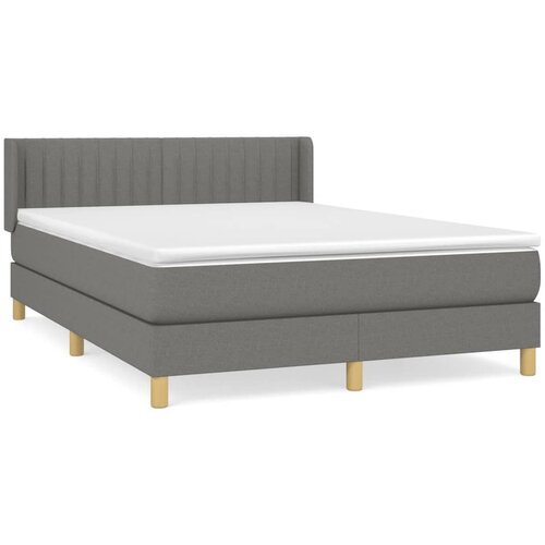 Maison Chic Box spring postelja - Vzmetna postelja z vzmetnico temno siva 140x200 cm blago SL1931, (21909643) Cene