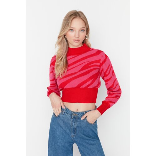 Trendyol Pomegranate Flower Pattern Beard Rope Detailed Knitwear Sweater Cijene