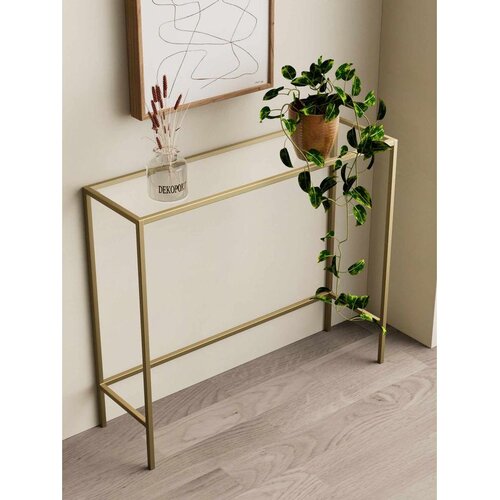Hanah home komoda Lisa, 80 cm, zlatna Slike