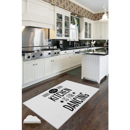 Conceptum Hypnose tepih Wookece175, 80x300 cm, belo-crni Cene
