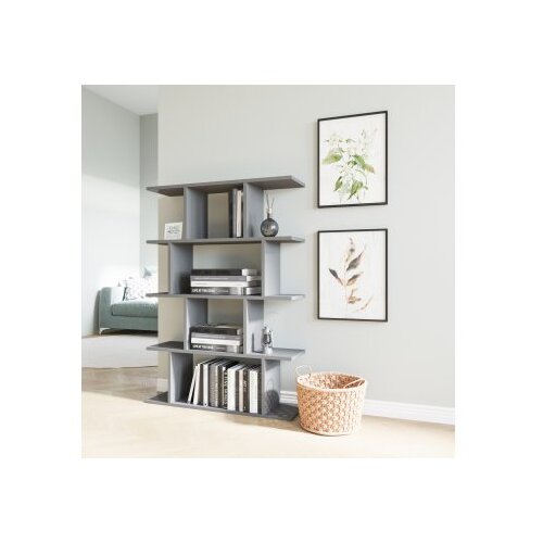 Hanah home Harmon antracit polica za knjige 90x25x127,4 cm, siva Slike