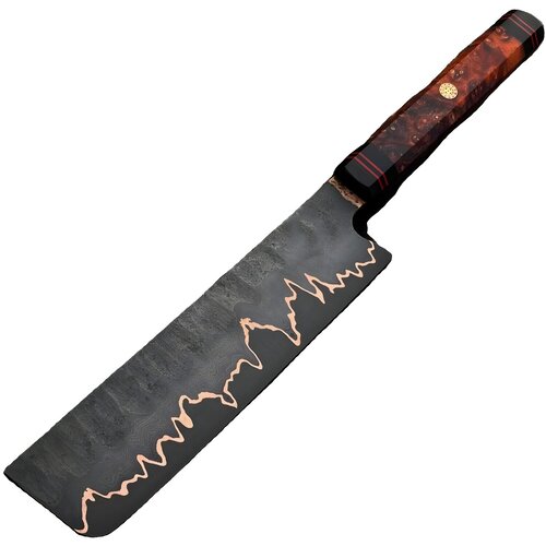 IZMAEL Damaskast kuhinjski nož KT-38752 - Nakiri / Oranžna / Črna Cene
