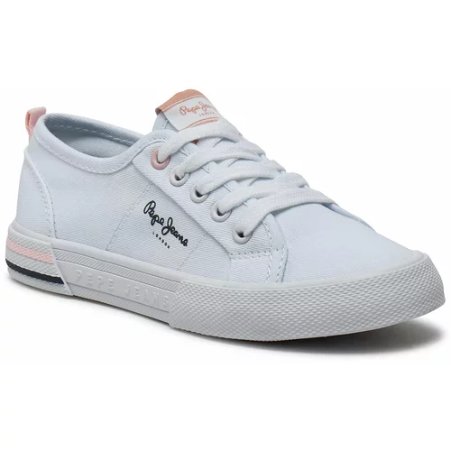 PepeJeans Tenis superge Brady Basic G PGS30604 White 800
